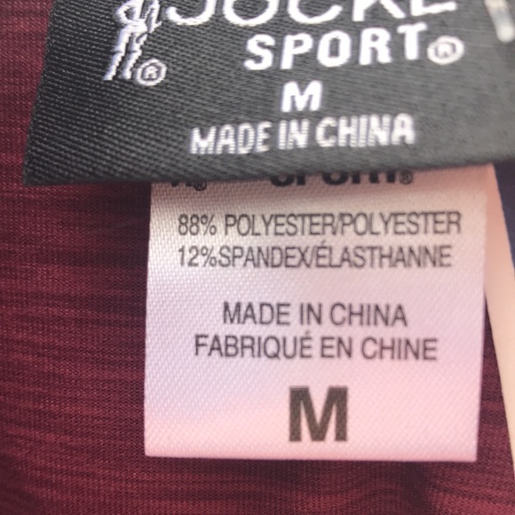 Jockey Sports Long Sleeve Brushed Back Tech Jersey, Zinfandel, Size Medium - Picture 13 of 14